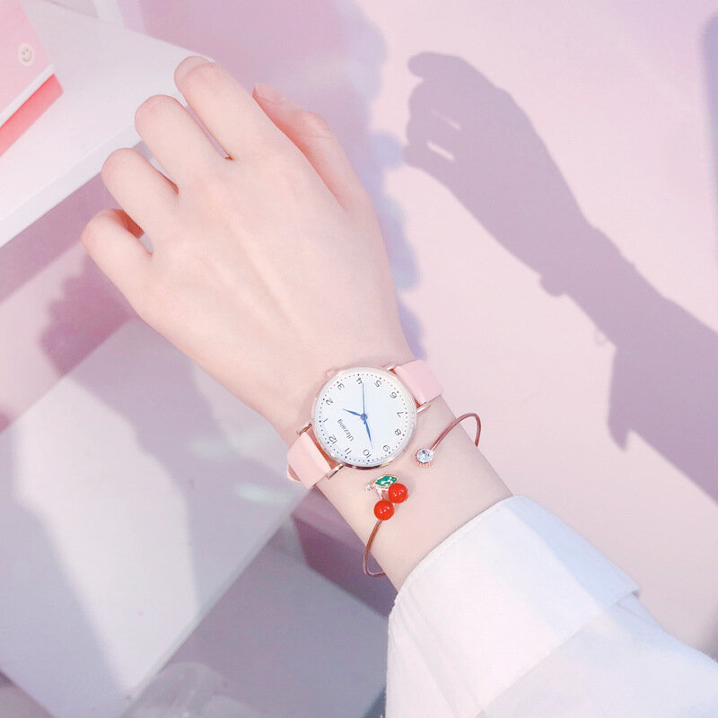 Ouro rosa malha cinta moda feminina relógios minimalista ulzzang marca de luxo relógio de quartzo feminino ponteiro azul relógios de pulso