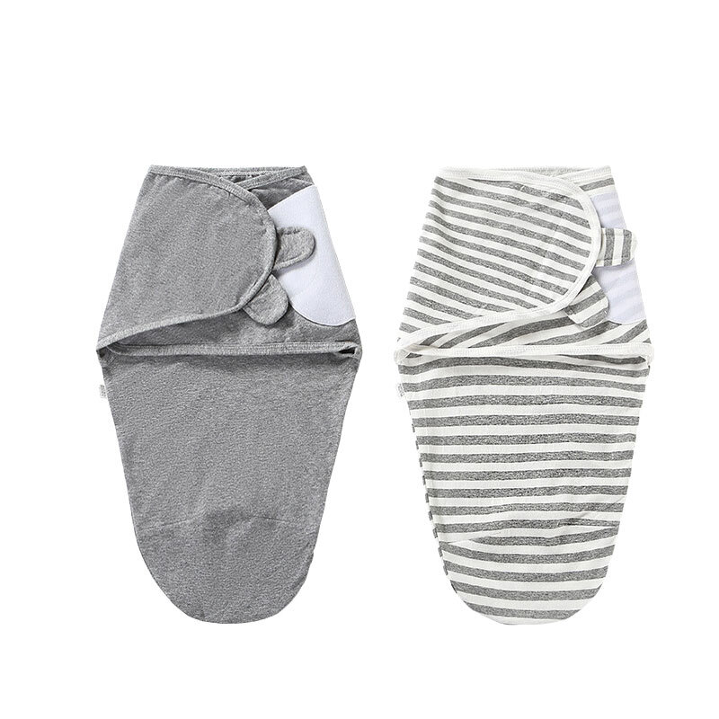 Sac de couchage pour bébé, couverture d'emmaillotage en coton pur pour nouveau-né de 0 à 6 mois