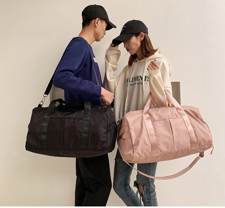 Pink Duffle Bag Women Travel Weekend Bag Overnight Ladies Hand Totes Big Gym Bags Large Capacity Luggage Handbags Shoes Bag