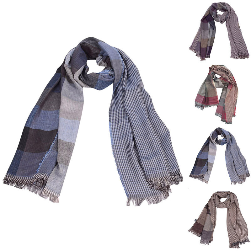冬のファッションスタイルチェック柄スカーフタッセル高級カシミヤ暖かい厚手の女性のスカーフパシュミナスカーフすべてマッチスカーフ