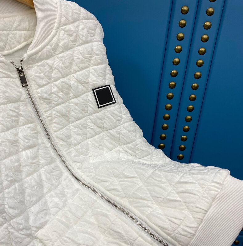 2021 design de luxo moda mais algodão feminino jaqueta de beisebol temperamento em torno do pescoço mais algodão jaqueta de beisebol feminino