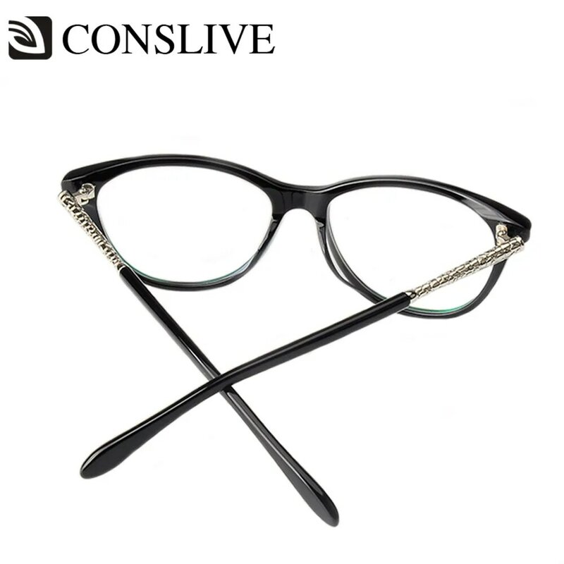 Óculos de prescrição de olho de gato mulher progressiva multifocal óculos ópticos com lentes k306