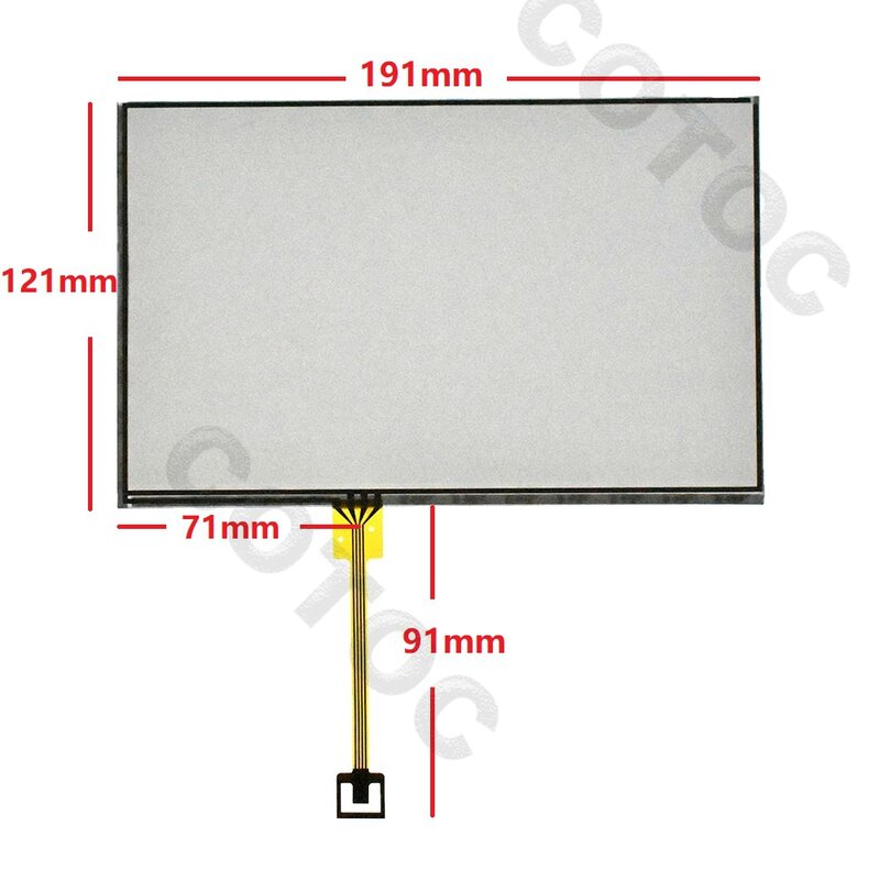 8 inch Touch Screen Panel Glass LQ080Y5DZ Series 4 pins for Ford Lincoln