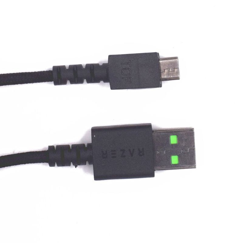 Línea de ratón con Cable USB trenzada de nailon duradero para ratón inalámbrico Razer Mamba