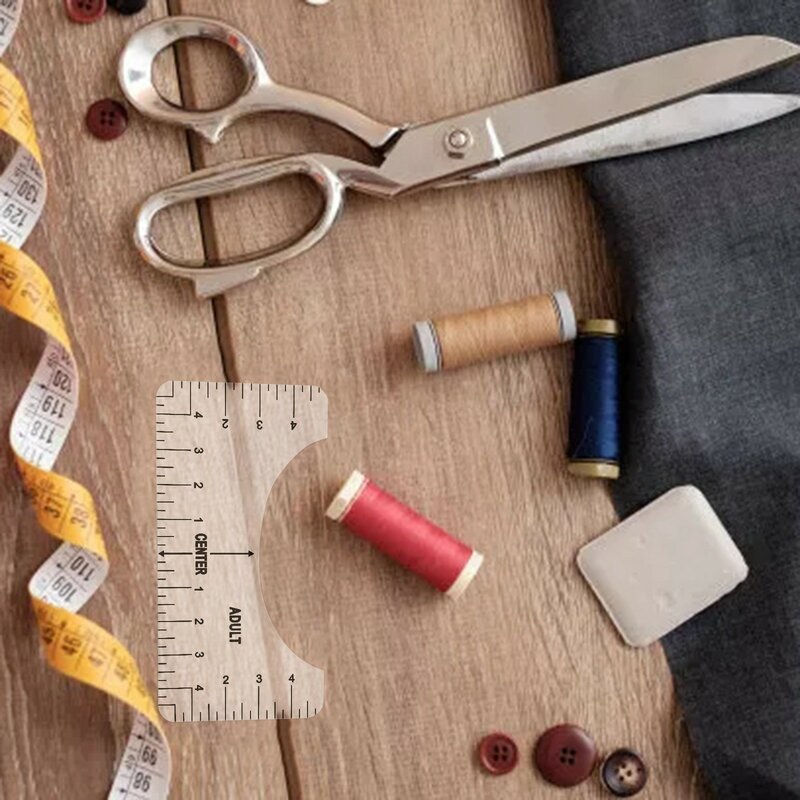 1/4 pçs camiseta alinhamento régua ofício régua com guia ferramenta para design de moda modelo de desenho ferramenta artesanato costura jr negócio