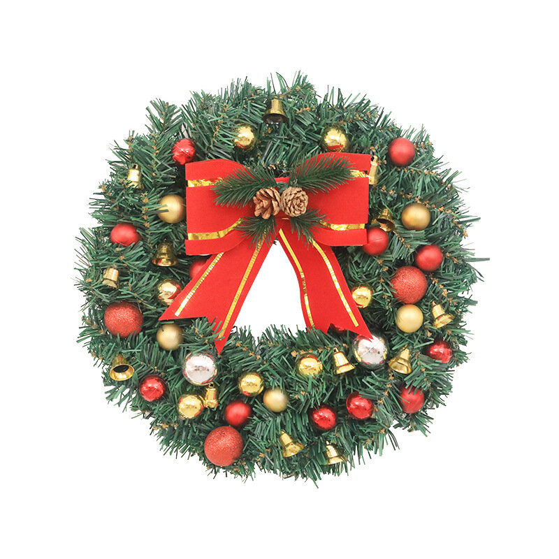 Corona de puerta de Navidad, decoración de pared de ventana de hogar, anillo de flores, decoración de fiesta