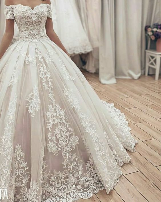 Laço de luxo vestido de baile vestido de casamento querida fora do ombro vestido de casamento apliques rendas até voltar vestidos de noiva muçulmana