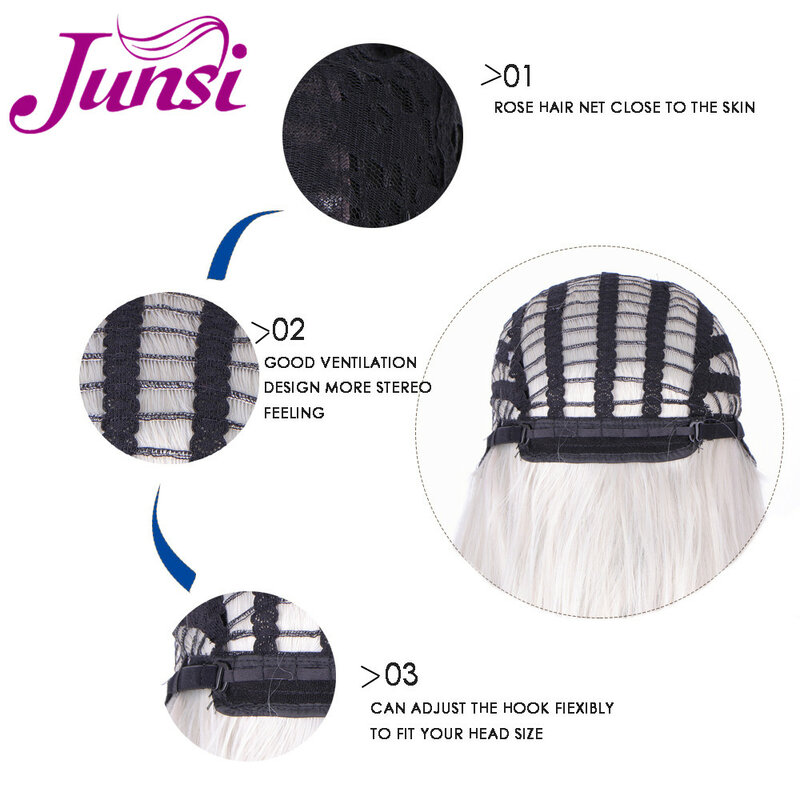 Длинные вьющиеся синтетические парики JUNSI серого цвета с градиентом для женщин, бесклеевые волнистые парики для косплея, термостойкие пари...