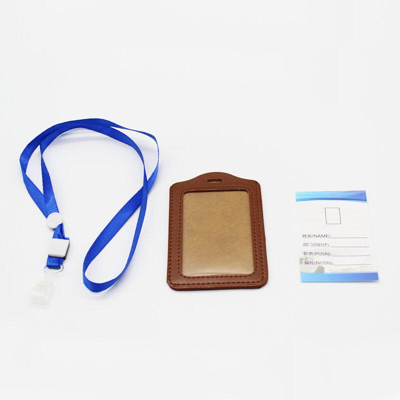 Femmes hommes PU porte-cartes en cuir porte-Badge accessoires hôpital infirmière école entrée garde carte bureau cou corde poitrine carte