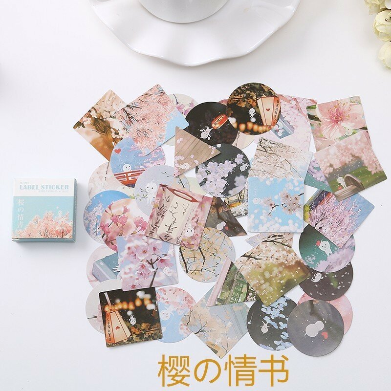 40 Stks/doos Mini Cartoon Papier Sticker Decoratie Decal Diy Album Scrapbooking Seal Sticker Kawaii Briefpapier Gift Materiaal Escol