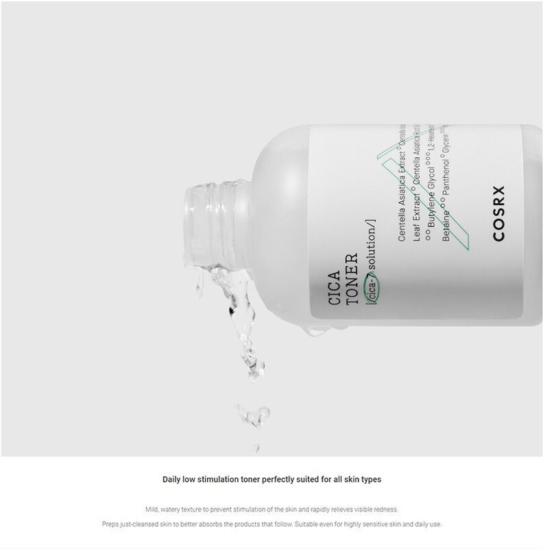 Cosrx puro ajuste cica toner 150ml coreano centella asiatica aliviar toner pele hidratante clareamento facial acne tratamento cuidados