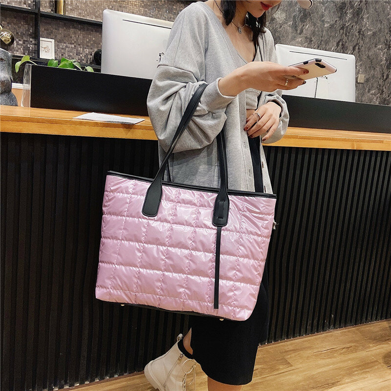 2020 Winter  New Brand Designer Women's Tote Bags Luxury Space Cotton Shoulder Bags Large Capacity Shopping Bag Sac A Main