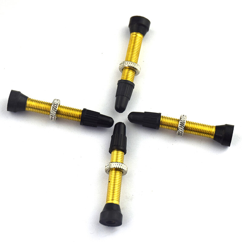 1 Pair MTB Road Bike Bicycle Brass Tubeless Valve Stems with Tool
