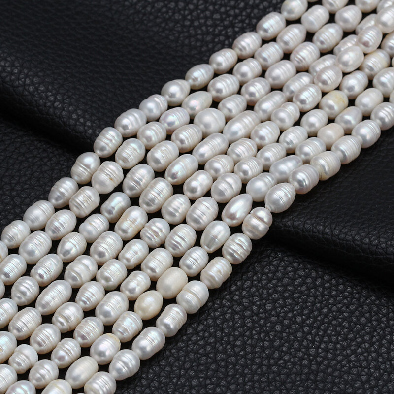 Meibeads-Cuentas de perlas de agua dulce 2021 naturales, 32cm, punzón en forma de arroz, fabricación de joyas, DIY, elegante, collar, pulsera LY005
