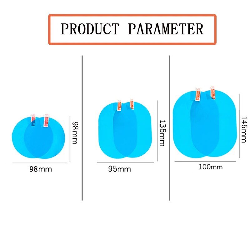 2 шт./комплект, прозрачная пленка для зеркала заднего вида