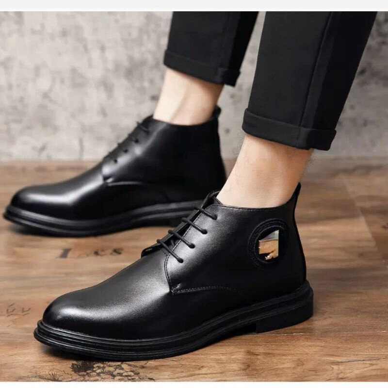 Men Shoes Oxfords Derby PU Leather Casual Business Shoes Fashion Dress Classic Comfortable 2021 New Concise Office Solid KG791