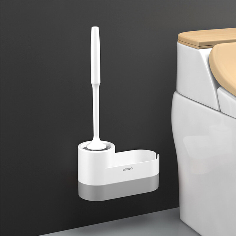 TPR 화장실 벽 매달려 기본 소프트 브러시 화장실 청소 키트 크리 에이 티브 스토리지 실리콘 욕실 WcTools 화장실 브러쉬