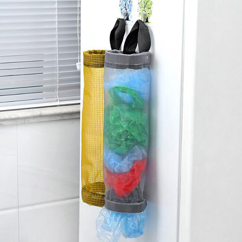 Grocery Bags Holder Wall Mount Storage Dispenser Plastic Kitchen Organizer