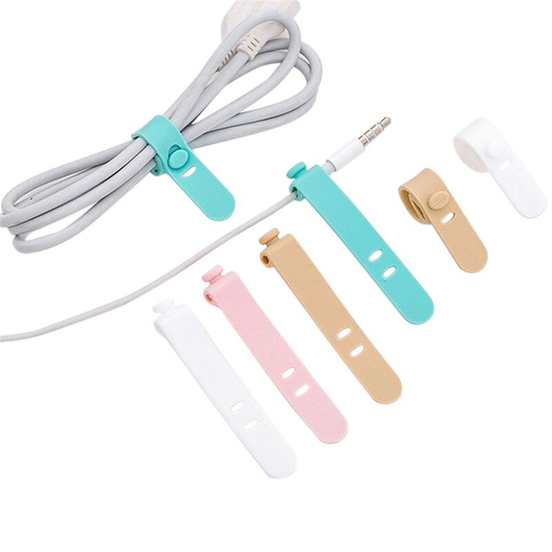 5 piezas de accesorios de viaje creativos Gel de sílice bobinador de cable de auriculares Protector USB accesorio de soporte para teléfono Packe organizadores