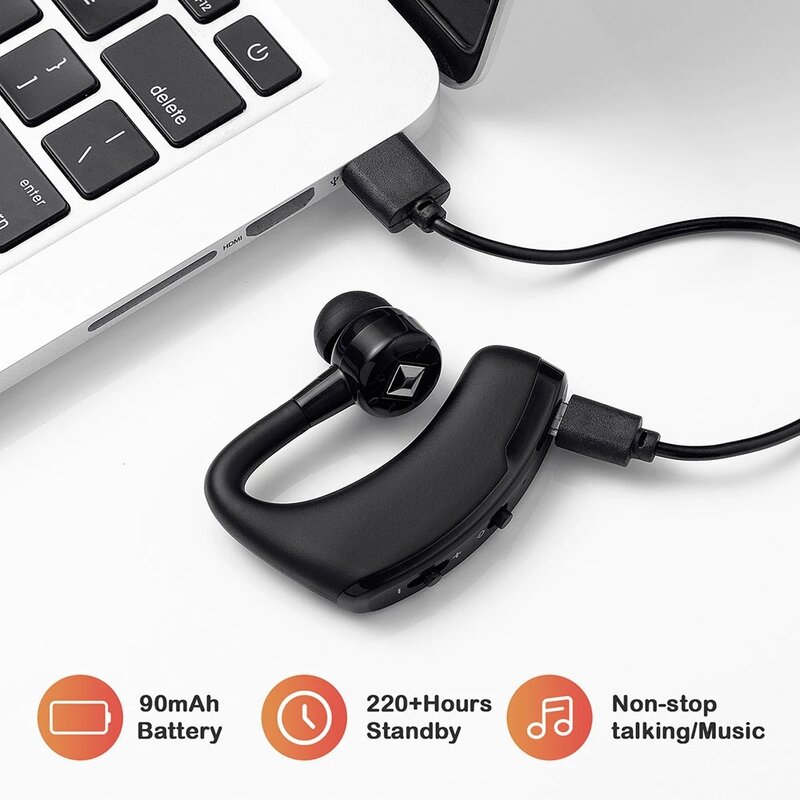 Auriculares inalámbricos V9 TWS con Bluetooth, cascos deportivos impermeables con gancho para la oreja para videojuegos, para Xiaomi, Huawei y Iphone