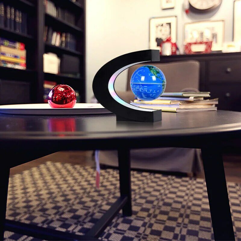 Nowość magnetyczny lewitujący globus ledowa mapa świata magnetyczny elektroniczny lewitacja lewitująca kula lampa Home Office kreatywne prezenty