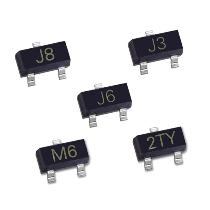 Transistor de potencia SMD NPN IC S9018 J8 S9013 J3 S8550 Y2 S8050 J3Y S9015 M6 S9014 J6 S8550 2TY SOT-23, triodo, 50 Uds.