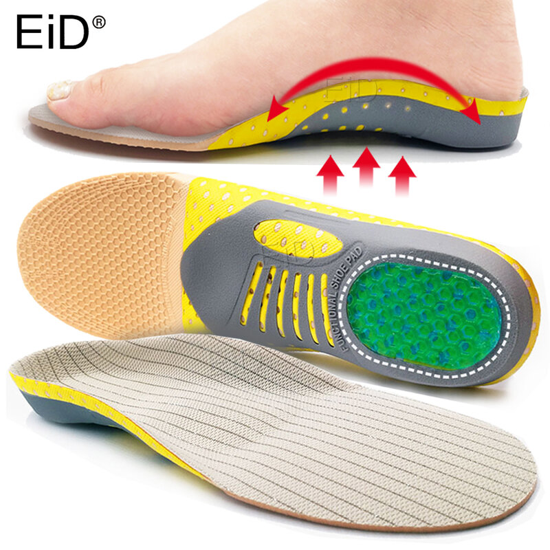 EiD ПВХ ортопедические стельки ортопедические плоская подошва для здоровья обуви вставка для поддержки свода коврик для подошвенного фасци...