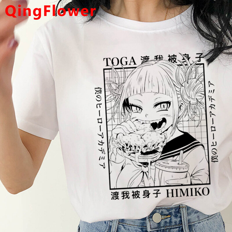Мой герой Академии Bakugou Boku без герой Todoroki футболки женский harajuku kawaii гранж японский футболка