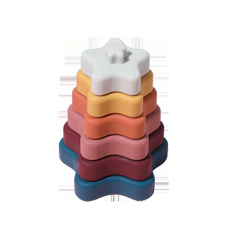 Bebê mordedor brinquedos silicone multiforma multicolorido bloco de construção brinquedo dental cuidados escova de dentes contas enfermagem presente para o bebê