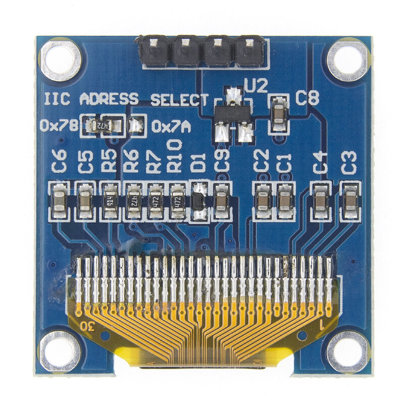 Модуль органического светодиода IIC I2C для arduino, 4-контактный, 0,96 дюйма, белый/синий/желтый/синий, 0,96 дюйма, OLED 0,96x64