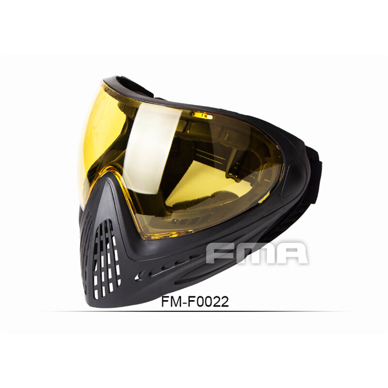 FMA F1 Full Face หน้ากาก Double Layer เลนส์ปรับกลางแจ้ง Paintball หน้ากาก Airsoft ป้องกันความปลอดภัย Anti-Fog Goggle หน้ากาก
