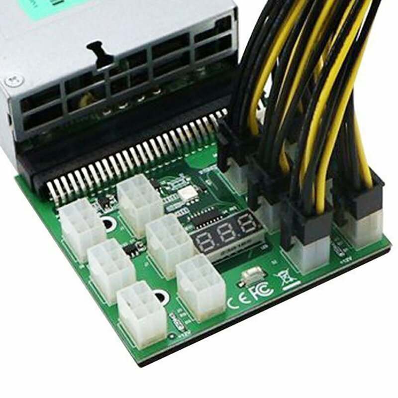 PCI-E 12/17x 6pin alimentatore Breakout Board Adapter Converter 12V per Ethereum BTC Antminer Miner Mining HP Server PSU GPU