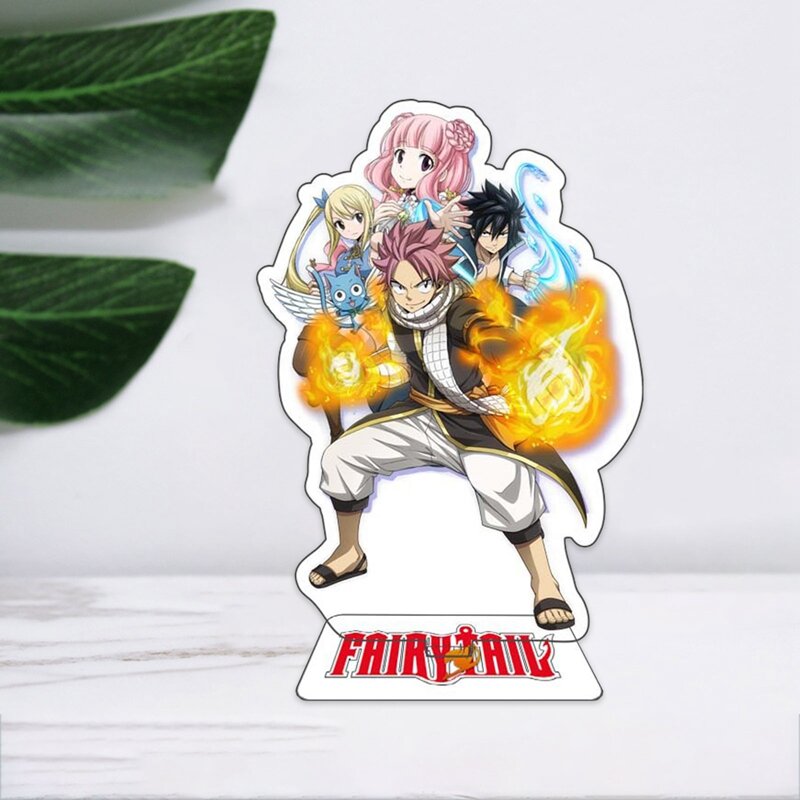 Anime Fairy Tail dwustronna dekoracja akrylowa kreskówka peryferyjny Model postaci