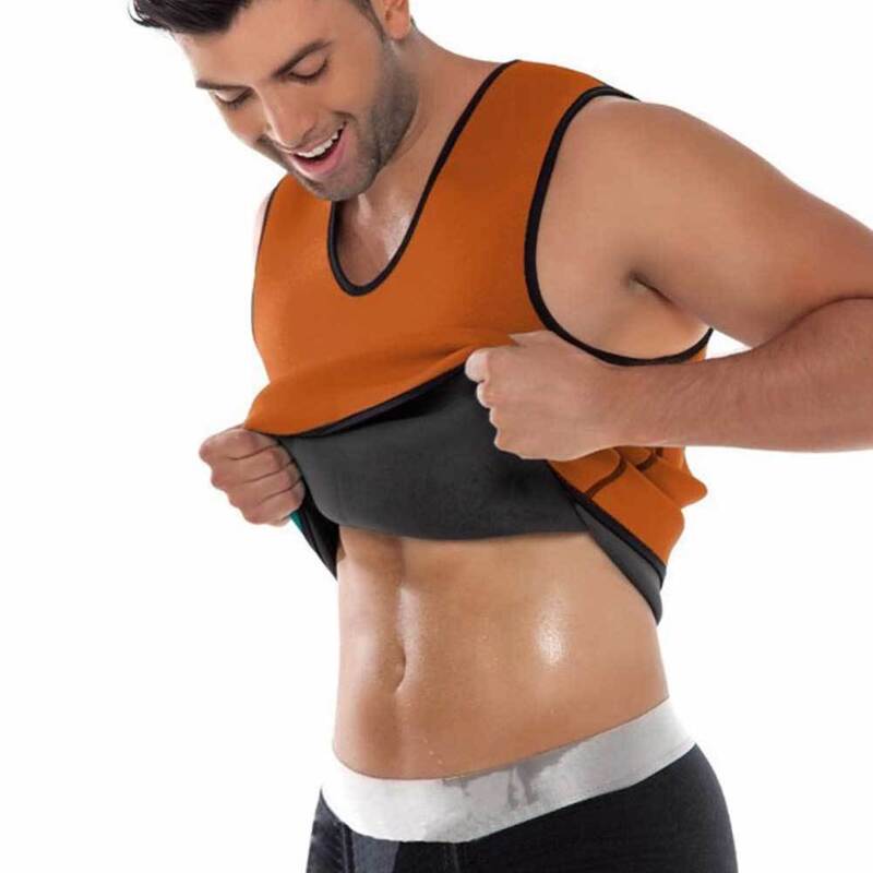 Men's Waist Trainer Vest Sauna Sweat Body Shaper Tank Top Slimming Trimmer T Shirt Plus Size M-4XL