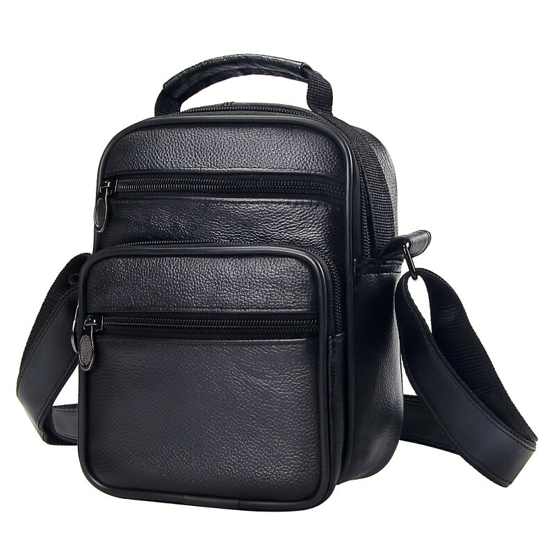 Casual Men's Business Genuine Leather Crossbody Bag Sheepskin Small Men Single Shoulder Messenger Bag High Quality Bolsa Handbag