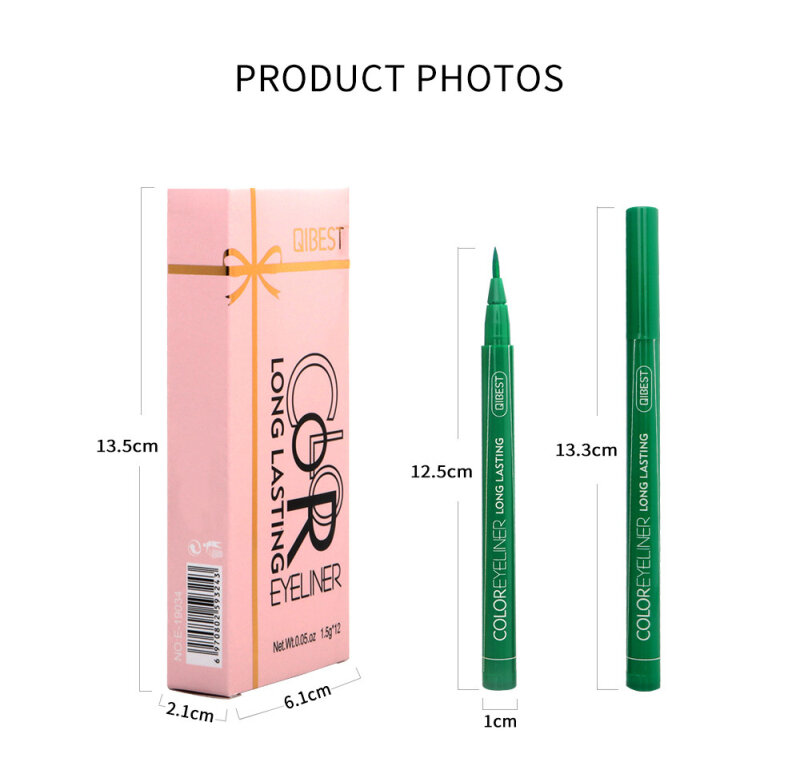 12 cores 36h lápis de delineador líquido à prova dquick água secagem rápida fácil de usar maquiagem de longa duração cosméticos tslm1