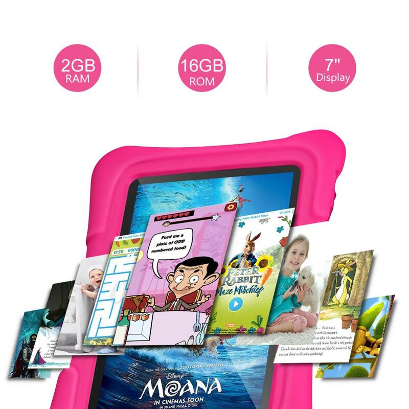 Dragon Touch Y88X Pro Kids Tablet 7 Inch Hd Android 9.0 2 Gb Ram 16G Tabletten Voor Kinderen Met tablet Tas Bluetooth Wifi Tablet Pc