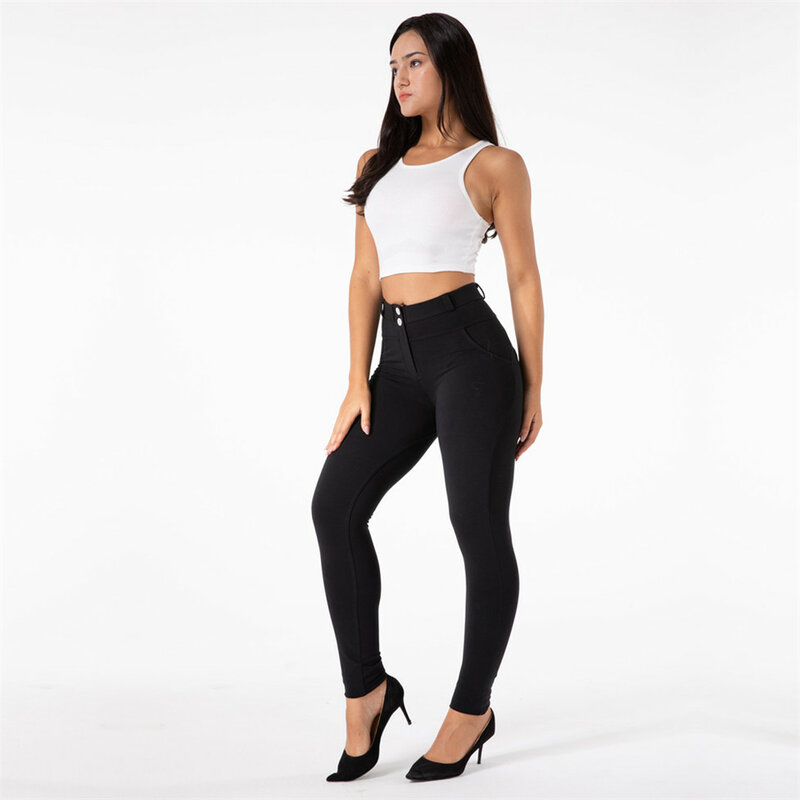 Collant attivi da donna leggings aderenti in pelle bianca crema nera leggings Fitness dimagranti