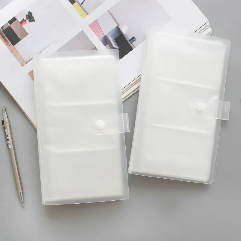 1pc 120 Slots ID Holders PP Matte Business Card Book Large Capacity Cards Clip Ticket Collection Stocks