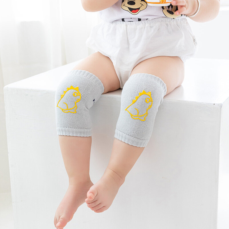 Ginocchiere per bambini cartone animato protezione per gomiti per bambini copertura in cotone strisciante cuscino di protezione per la sicurezza del ginocchio neonato ginocchiere anticaduta