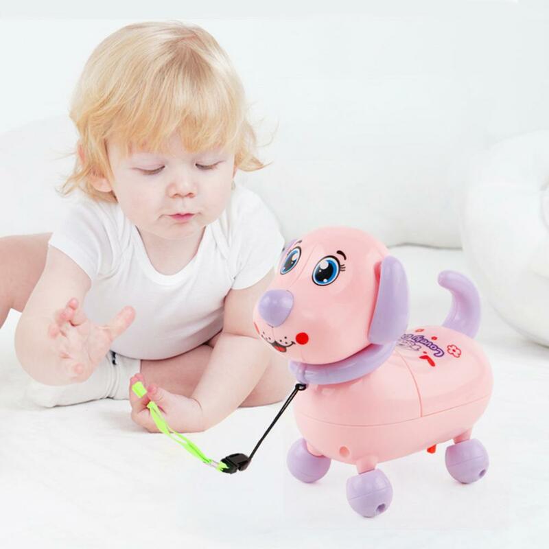 Flashing Rotating Electric Cute Cartoon Dog Toy with Sound Light Children Gift