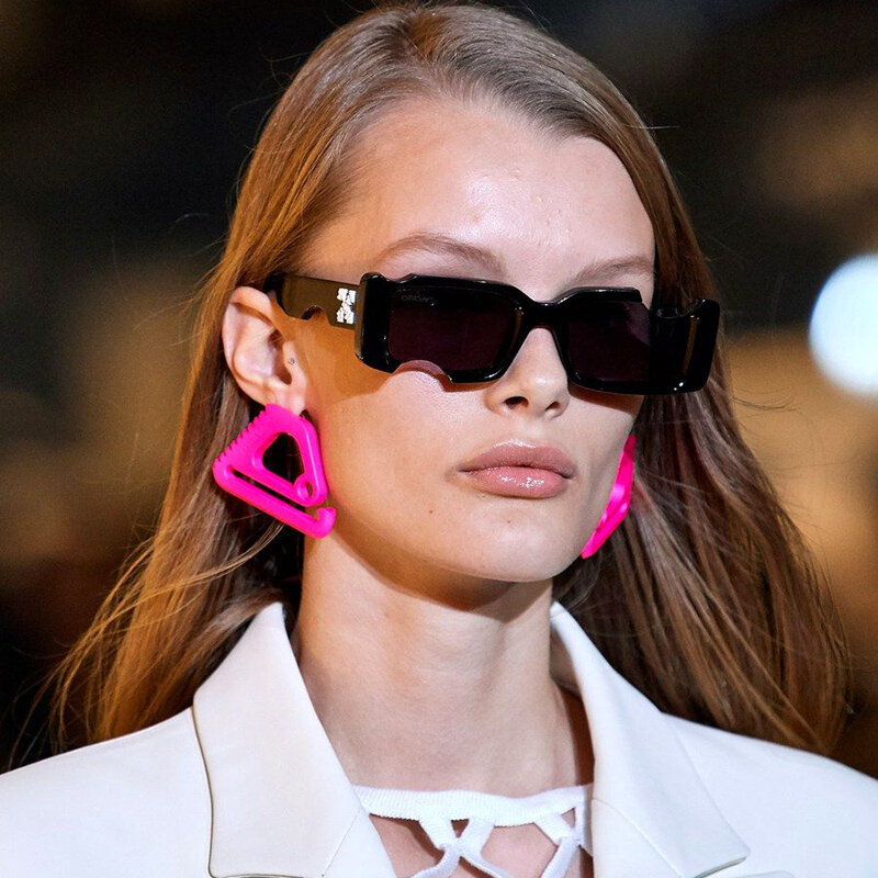 Gafas de sol cuadradas con montura pequeña Retro para mujer, lentes de sol de viaje de diseñador de marca, color rosa, gradientes, antideslumbrantes