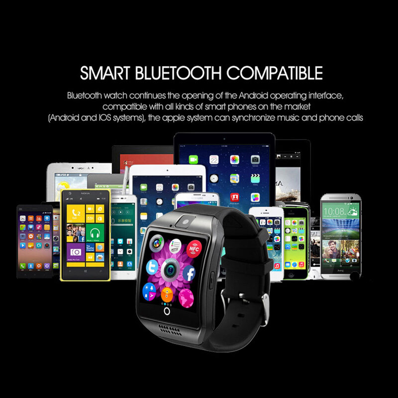 Fxm relógios digitais relógio inteligente com câmera bluetooth smartwatch sim slot para cartão de fitness atividade rastreador esporte relógio para android