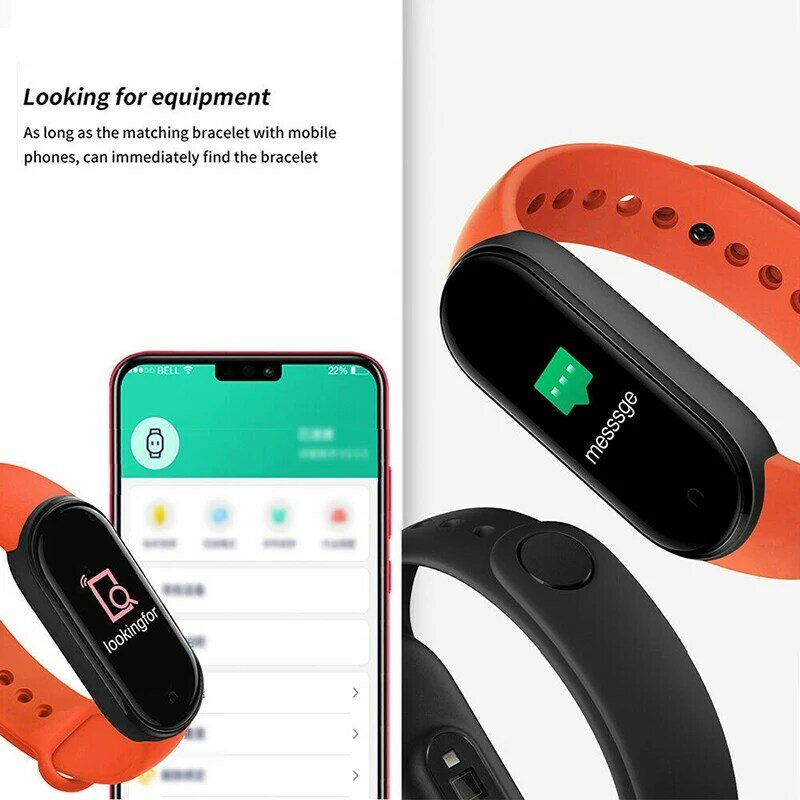 M5 Fitness Stappenteller Smart Lopen Stappenteller Hartslag Bloeddrukmeter Armband Waterdicht Smart Horloge Voor Android/Ios