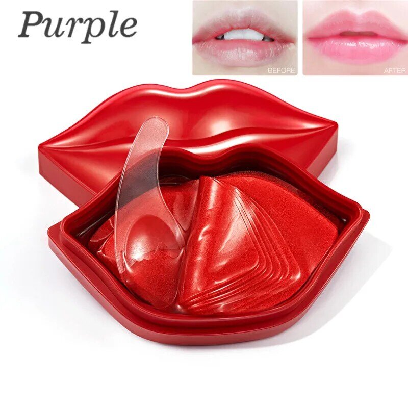 20Pcs/Box Cystal Cherry Hydrating Lip Mask Anti-Drying Moisturizing Lightening Nourishing Lips Lip Lines Lip Mask Lip Care TSLM1