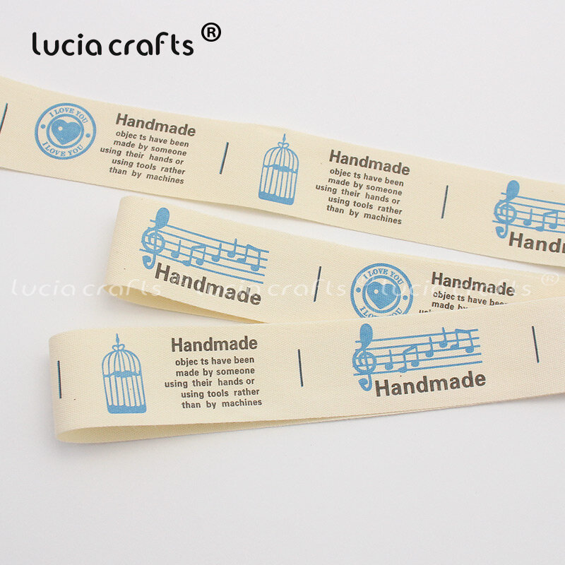 Lucia artigianato nastri di cotone stampati Multi formato tessuto fai da te etichette per cucire accessori artigianali Q0401