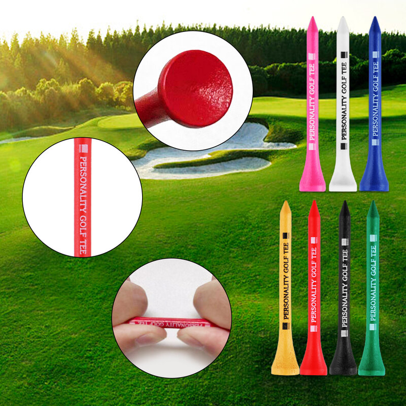 20 peças camisetas de golfe de madeira, acessórios de treinamento para motorista de golf bamboot, 7cm 70mm 2-3/4 polegadas