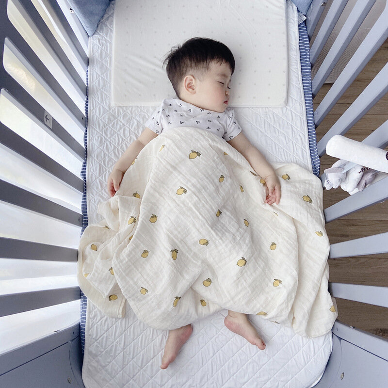 Bebê bonito swaddlenewborn cobertor macio infantil swaddlenewborn cobertores banho gaze crianças carrinho de bebê à prova de vento algodão orgânico cobertor do bebê