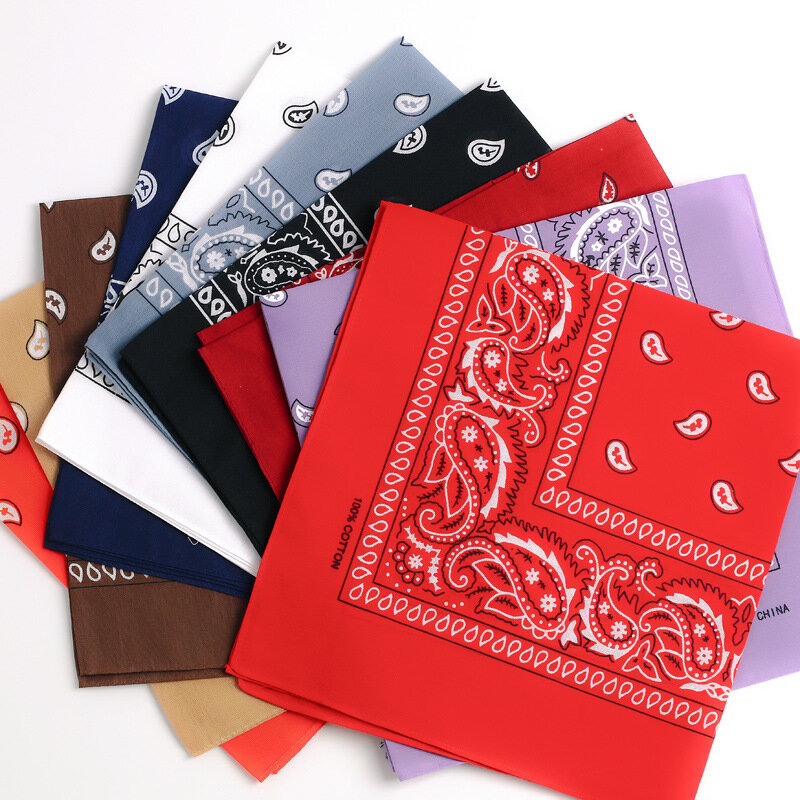バンダナ-男性と女性のための正方形のスカーフ,スポーツヘッドスカーフ,いくつかの色で利用可能,55x55cm