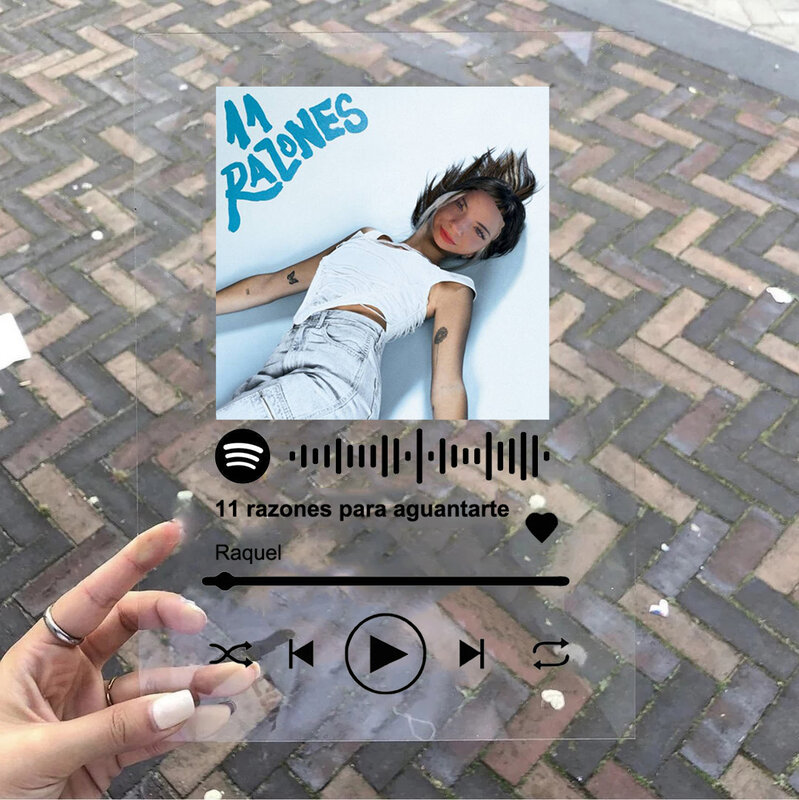 Niestandardowy kod Spotify akrylowa tablica muzyczna Spotify szkło osobiste zdjęcie styl para akrylowa rocznica Album fotograficzny tablica